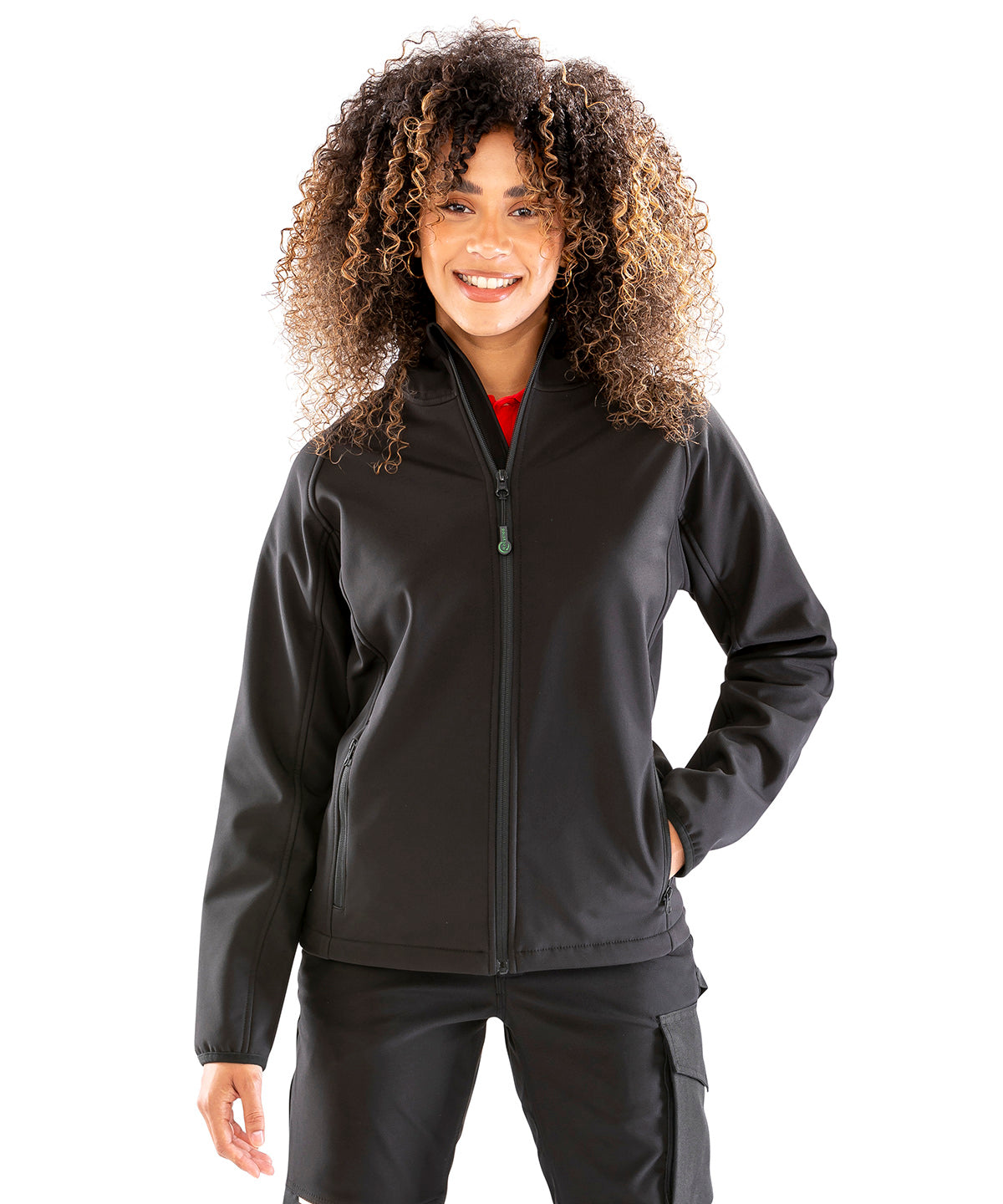 Womens recycled 3-layer printable hooded softshell