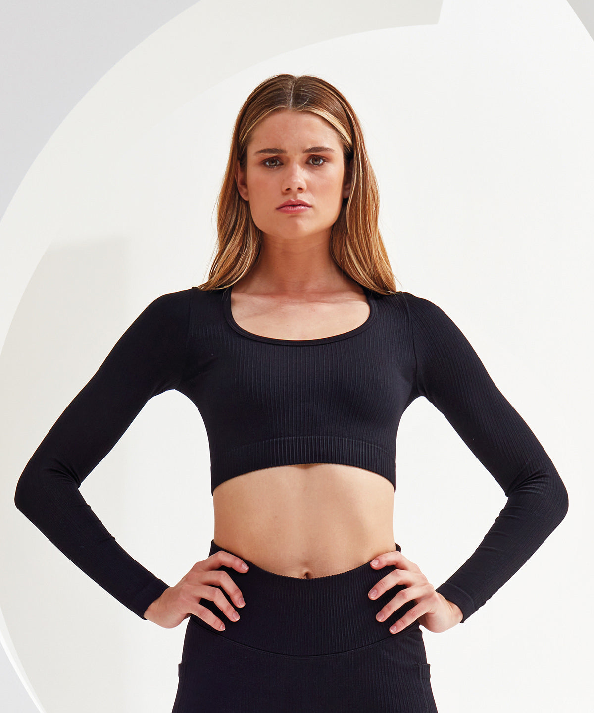 Womens TriDri® ribbed seamless '3D Fit' crop top