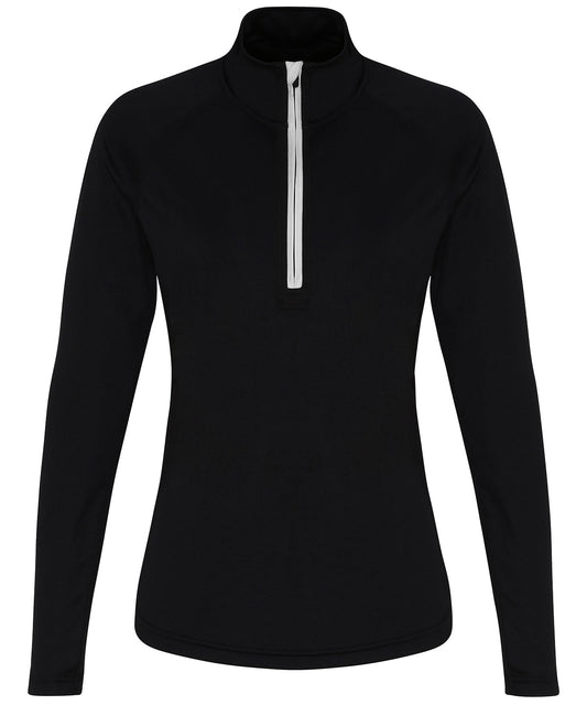 Women's TriDri® long sleeve performance ¼ zip