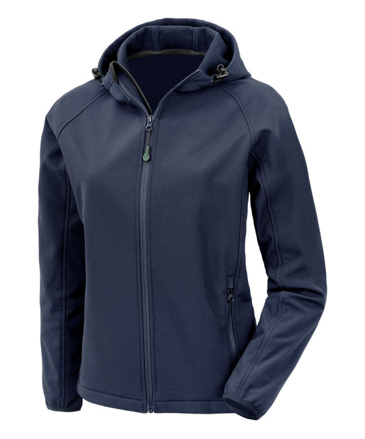 Womens recycled 3-layer printable hooded softshell