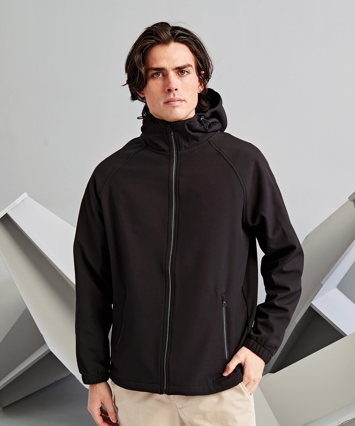 Hooded 2-layer softshell jacket