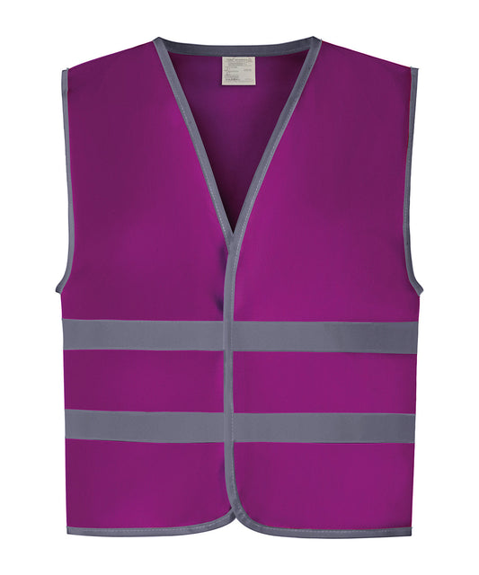 Hi-vis reflective border kids waistcoat (HVW102CH)